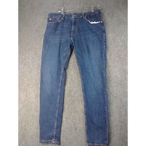 Zara Mens Slim Fit Medium‎ Wash Denim Jeans Blue Five Pocket  Pants Size 33x30